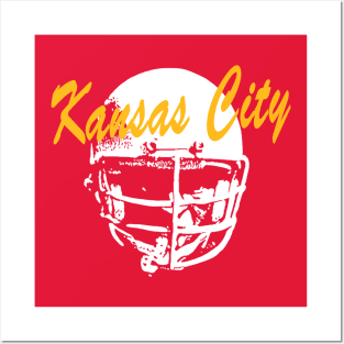 Kansas City Old School Football (Red) Posters and Art